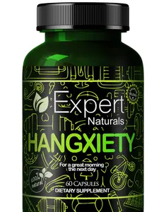 Expert Naturals Hangxiety Hangover Supplement - All-Natural Relief with 60 Capsules for Easy Morning Support Healthcare Fitness