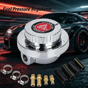 Adjustable Fuel Pressure Regulator FPR with Carburettor & Fuel Pump Kit Universal for Most Vehicles