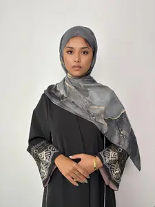 Fashion Galaxy Print Versatile Abaya Elegant Headscarf, Stylish and Comfortable Modesty Hijab for All Occasions, Perfect for Muslim Women