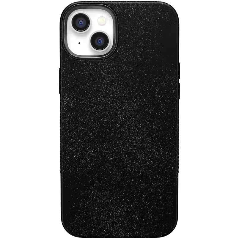 Casely iPhone 14 Case | Midnight Onyx | Black Shimmer | Bold Protective Design | Compatible with MagSafe