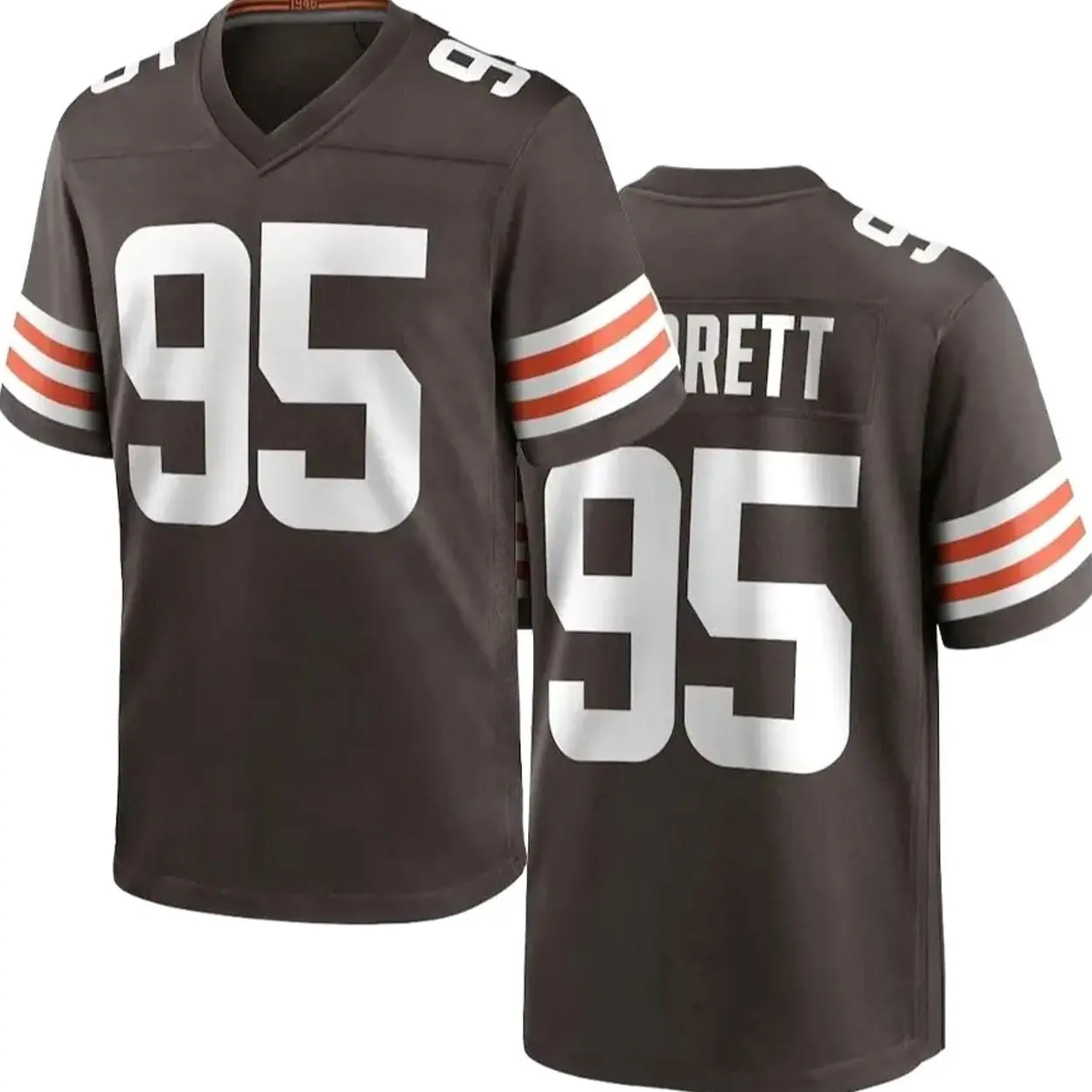 Men's #32 American football jersey, brown, stylish, comfortable and breathable,  sports game jersey