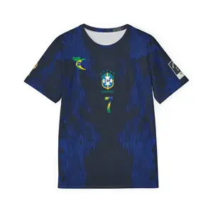Brazil Vini Jr Soccer Jersey — Number 7 All-Over Print