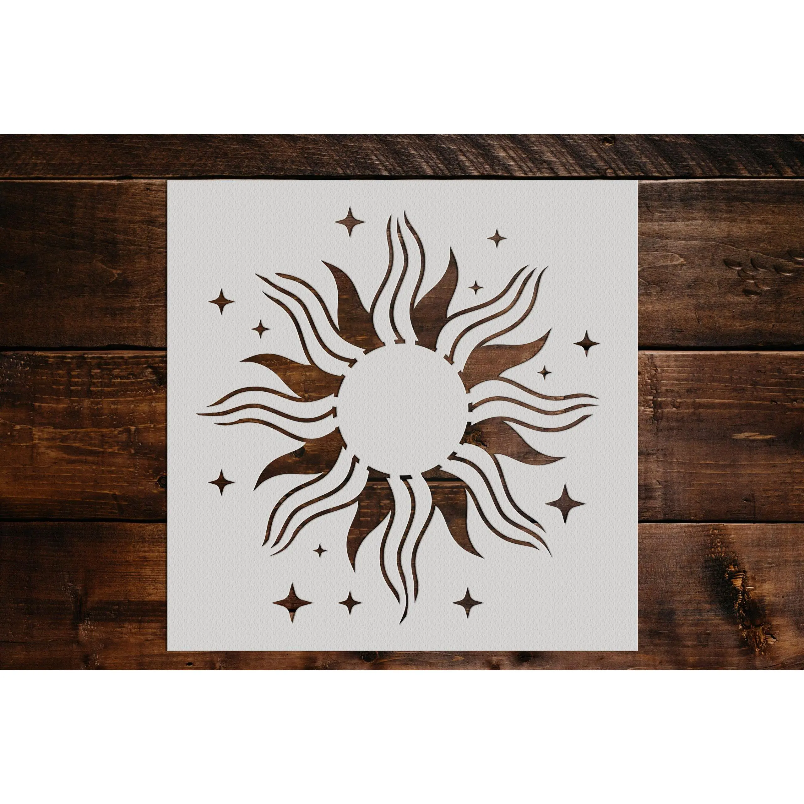 The Sun Stencil - Art and Wall Stencil