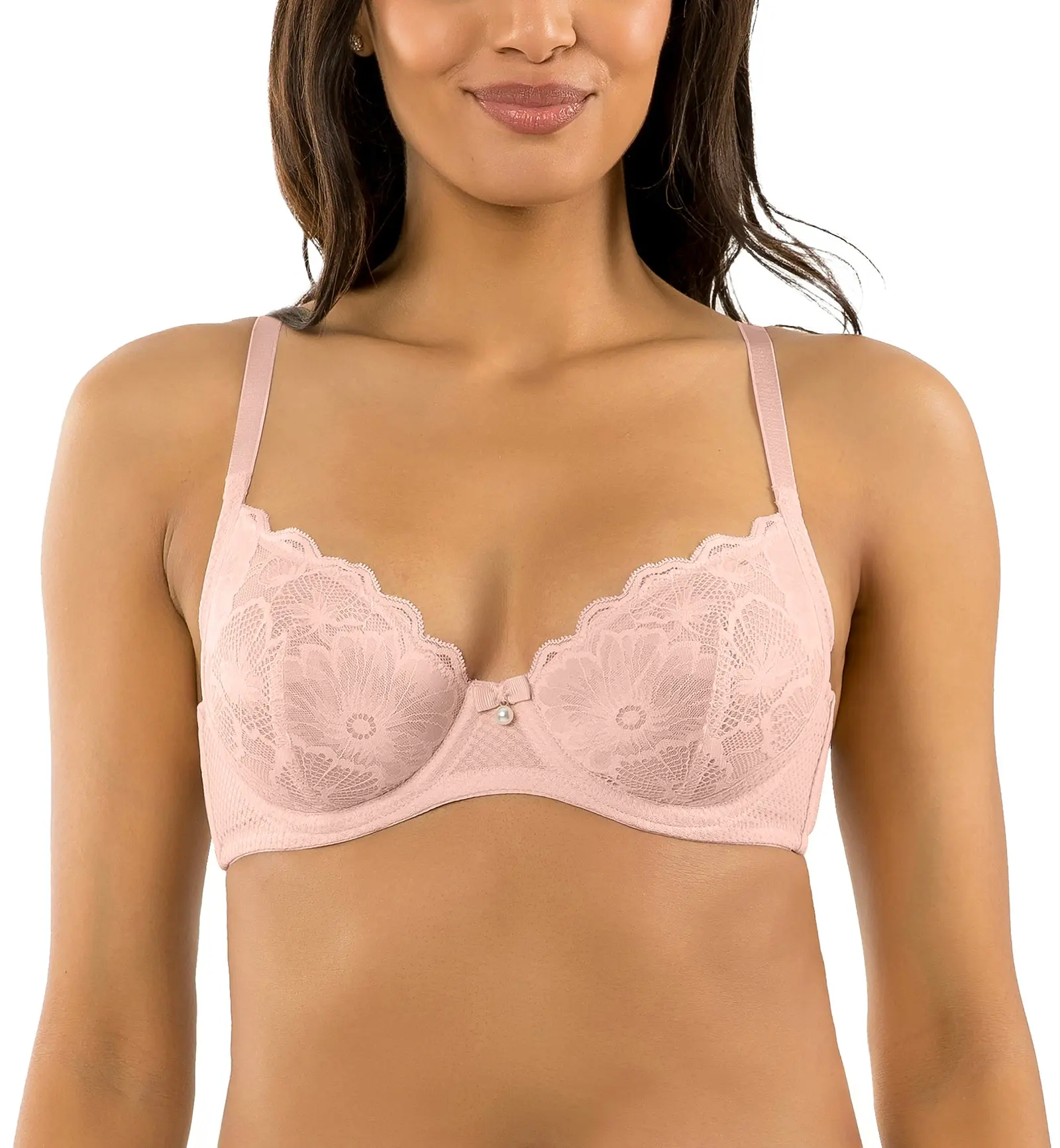 Parfait Luxlacy Unlined Plunge Underwire Bra (P6000) - Desert Flower