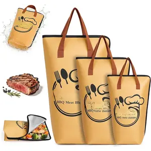 BBQ Blanket for Resting Meat 21in - Insulated Thermal Bag for Brisket, Pork , Turkey, 5-Layer Insulation, Portable Leak-Proof, for , Camping, Kitchen Baking, Ideal  for Men