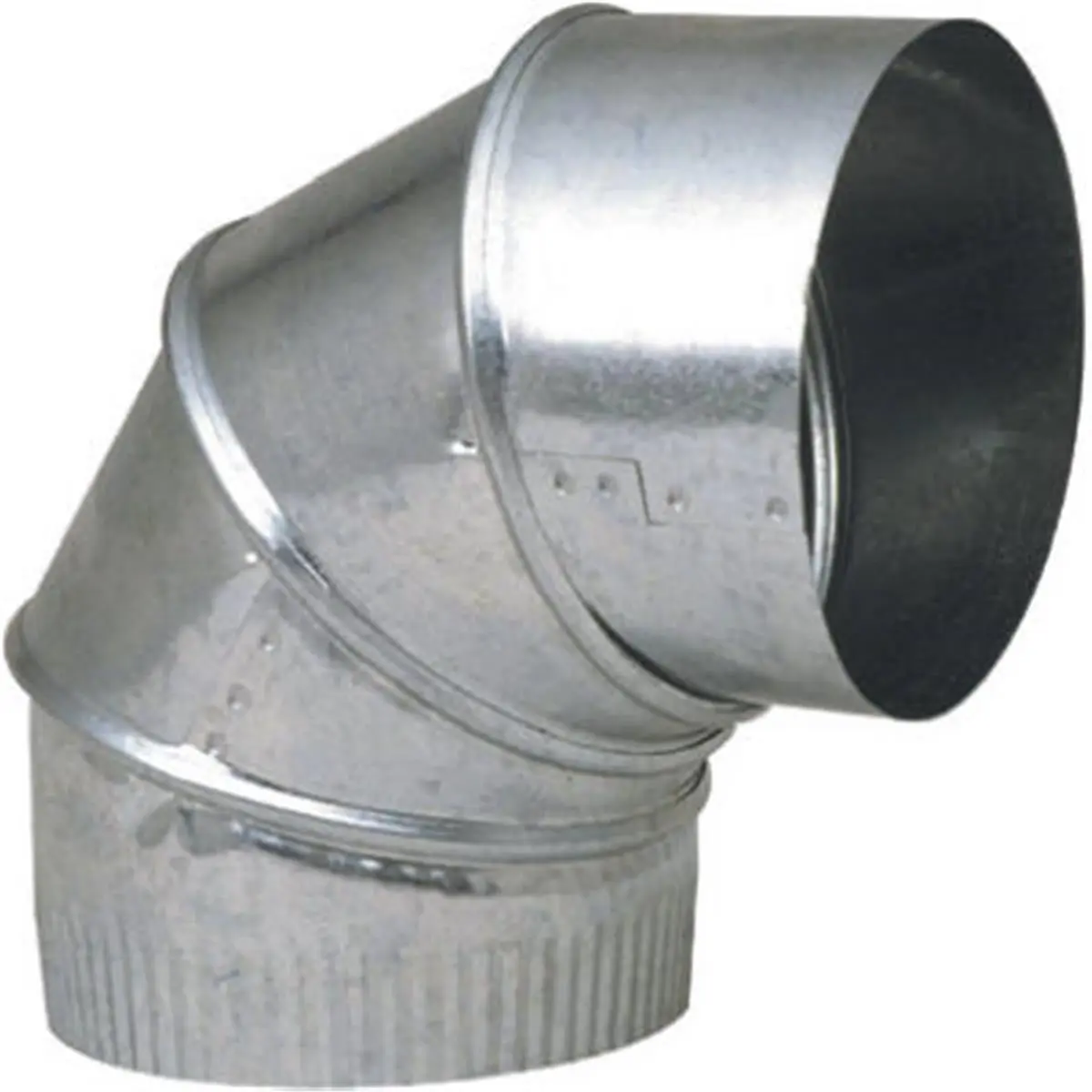 Imperial Manufacturing Galvanized Steel HVAC Adjustable 90-Degree Pipe Furnace Elbow - 7 in., 24 Gauge, Part GV0298-C