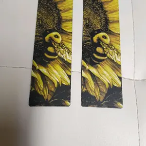 Sunflower and Bee Bookmarks, Book Accessories, Bookish Things Bookmark, Office Stationery Page Marker