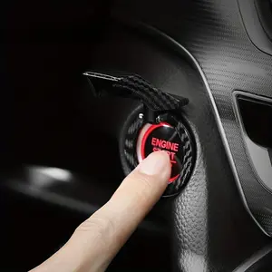 Car Engine Start Stop Button Cover, 1 Count Car Engine Start Stop Button Protector, Universal Car Interior Accessories for Most Cars