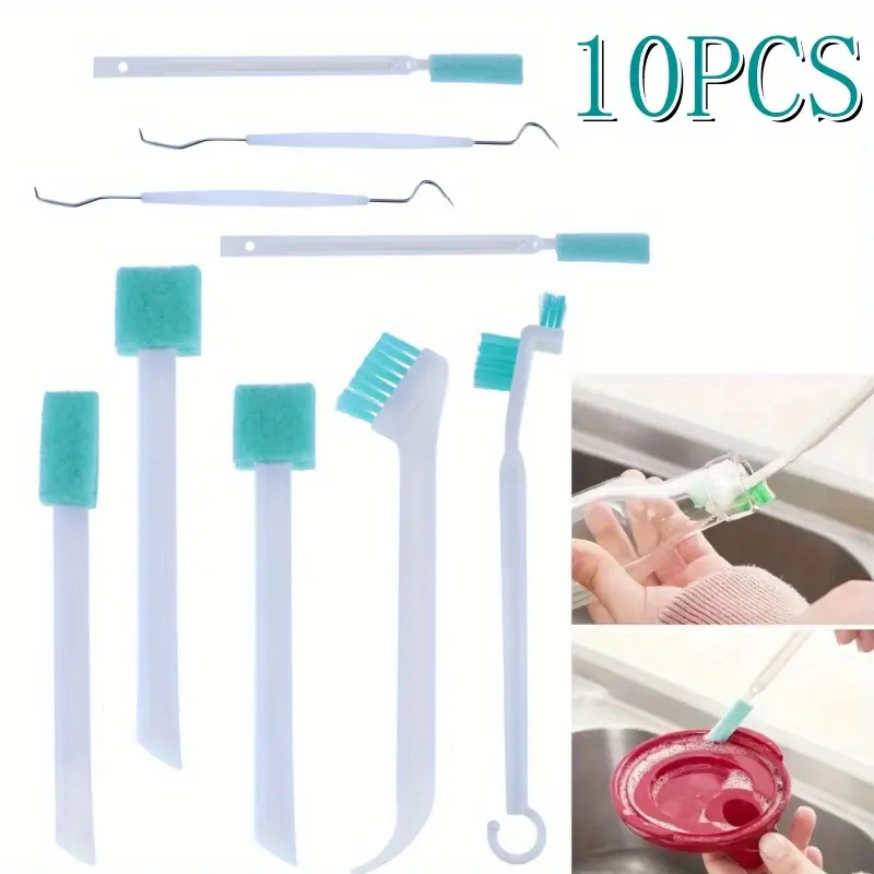 10 Pieces Small Cleaning Brushes, Crevice Cleaning Brushes Tool for Tight Spaces, Tiny Cleaning Tool for Household Use, Thin Cleaner Brush for Mini Parts, Humidifier, Toaster, Keyboard, Bottle, Tile