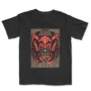 DUNGEONS AND DRAGONS - PLAYERS HANDBOOK T-Shirt, D&D Shirt, RPG Shirt, Unisex T-Shirt, For Men Women Menswear Top