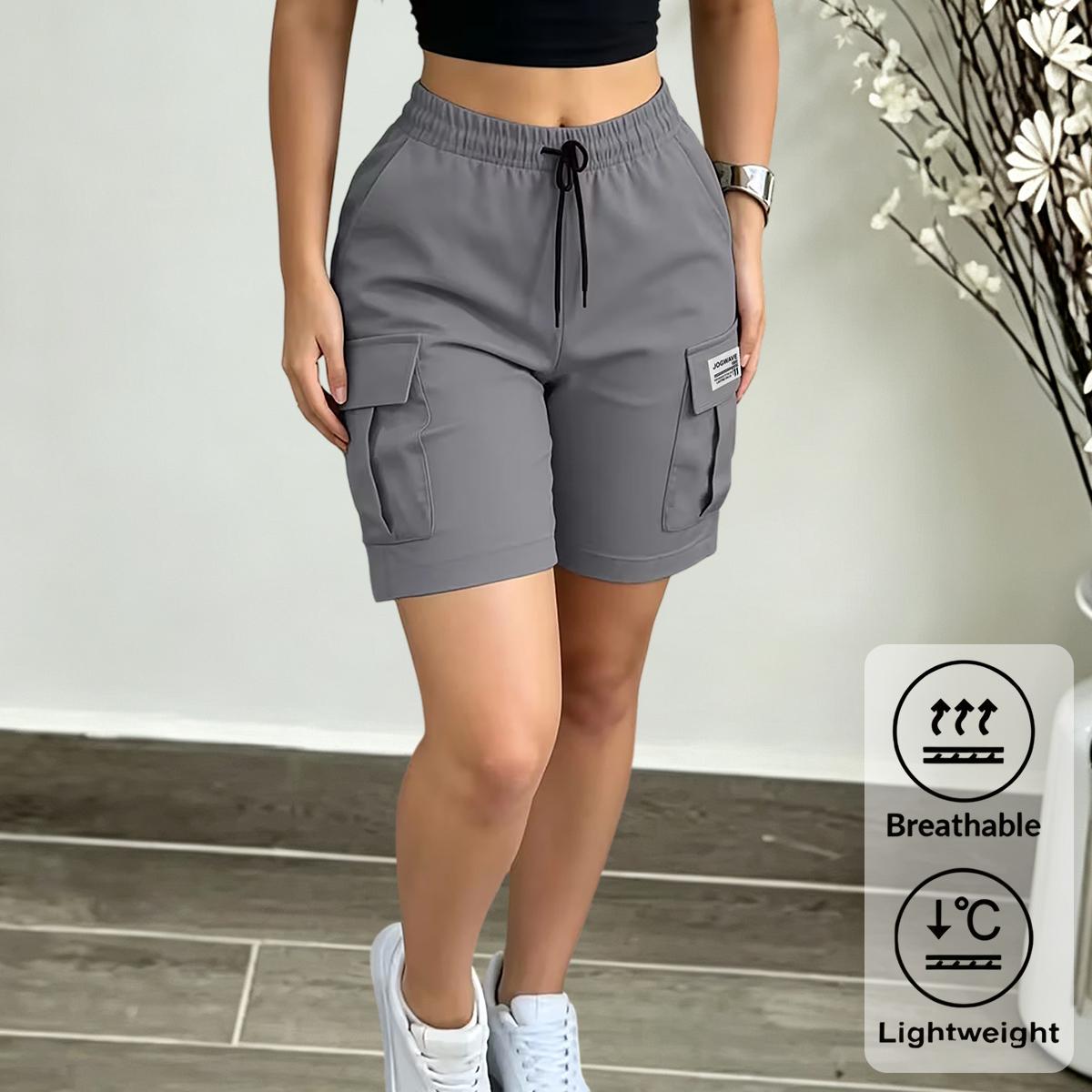 2-pack women’s summer new athletic shorts — lightweight, breathable, stylish, unique cargo shorts with multiple pockets, suitable for sports/fitness and everyday outdoor wear.,back to school shopping