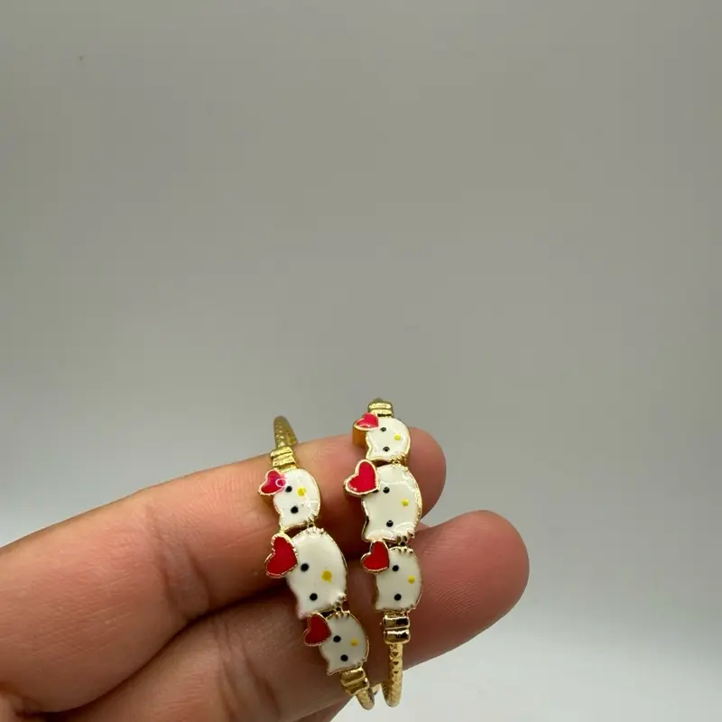Adjustable gold plated bangles