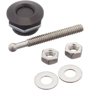 QL-25-SB1 1" Diameter Black Anodized Aluminum Mini Quick Release Latch