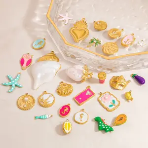 Titanium steel DIY jewelry accessories, stainless steel necklaces, bracelets, pendants, 18K gold pendants, accessories, and ornaments