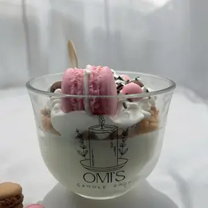 OMI's Candle Shop Macaroon Cookie Jar Teacup Candle in Decorative Jar with Scented Orange