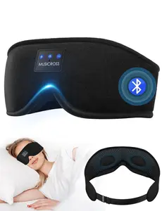Sleep Mask with Headphones Bluetooth 5.2 Wireless, 3D Eye Mask for Sleeping Built-In HD Music, Microphone for Calls, Sleep Headphones for Side Sleepers Travel Yoga Meditation