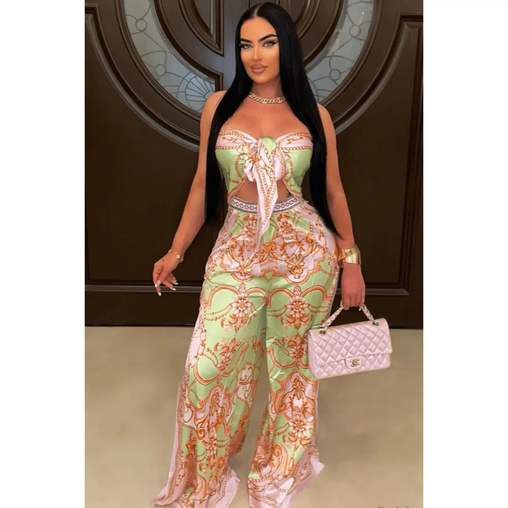 Sunset Mosaic Convertible Palazzo Jumpsuit