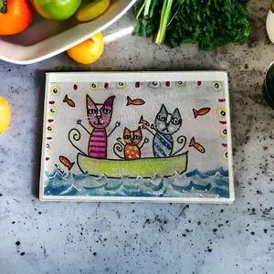 Cat-Fishing Cutting board