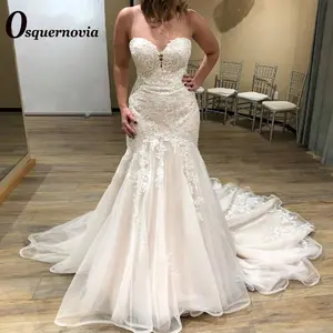 Osquernovia Luxury Mermaid Wedding Dress 2023 Sequins Appliques