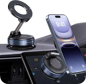 Upgraded Magnetic Car Phone Holder - 360° Adjustable Strong Suction Cup Dashboard Mount, Universal Secure Smartphone Holder, Auto Parts Car Accessories, Compatible with Most Smartphones, Secure Holder Smartphone, Smartphone Suction Cup