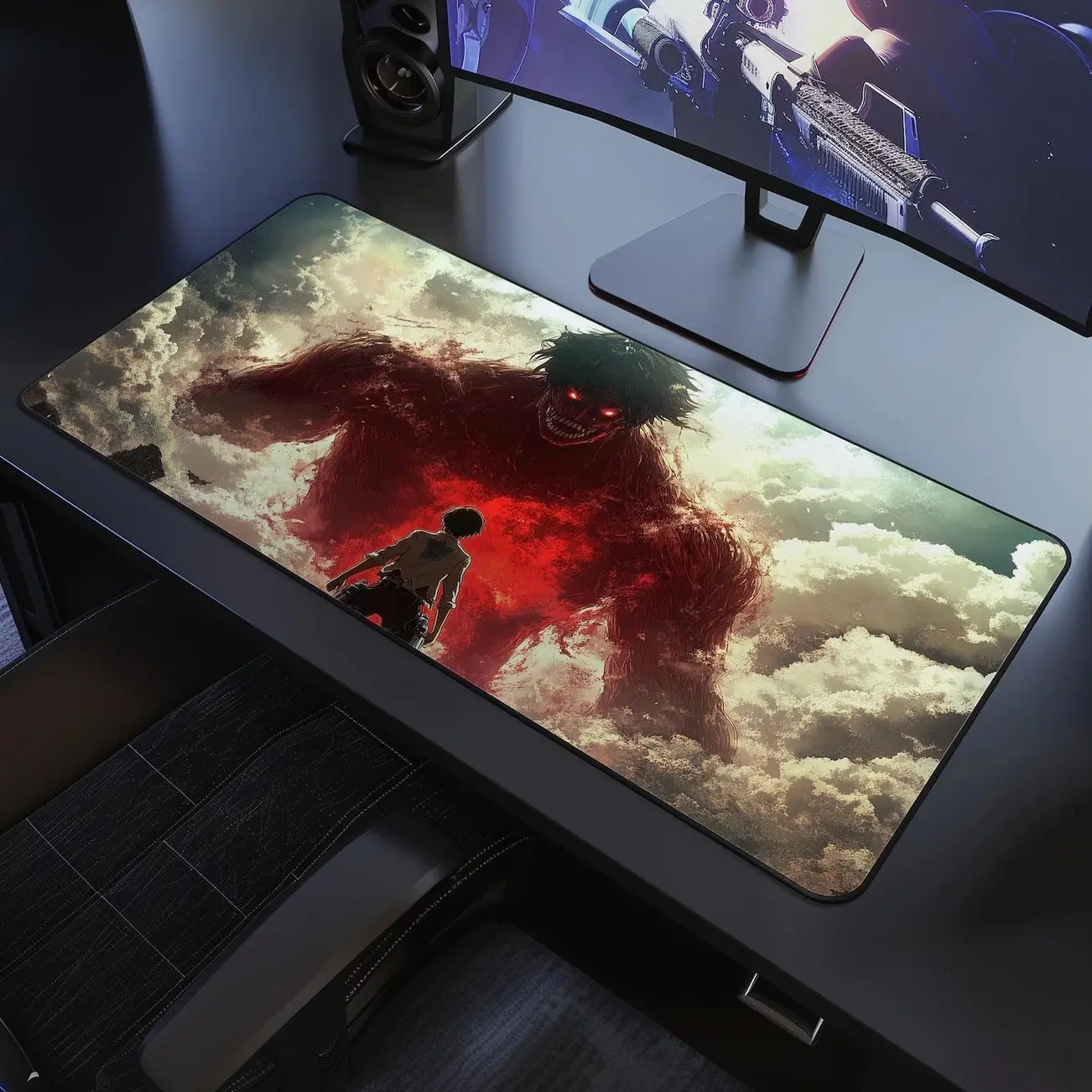 Attack On Titan Mousepad, Desk mat, TCG, CCG, Custom, Anime, Mousepad, Gamepad, Accessory, Playmat, Custom Mousepad, Gaming, Gamer