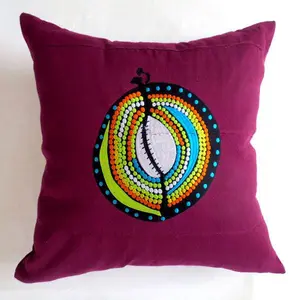 Embroidered Cowrie 18x18 Pillow Cover