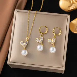 Lumière Amour Pearl Set – 18K Gold Plated