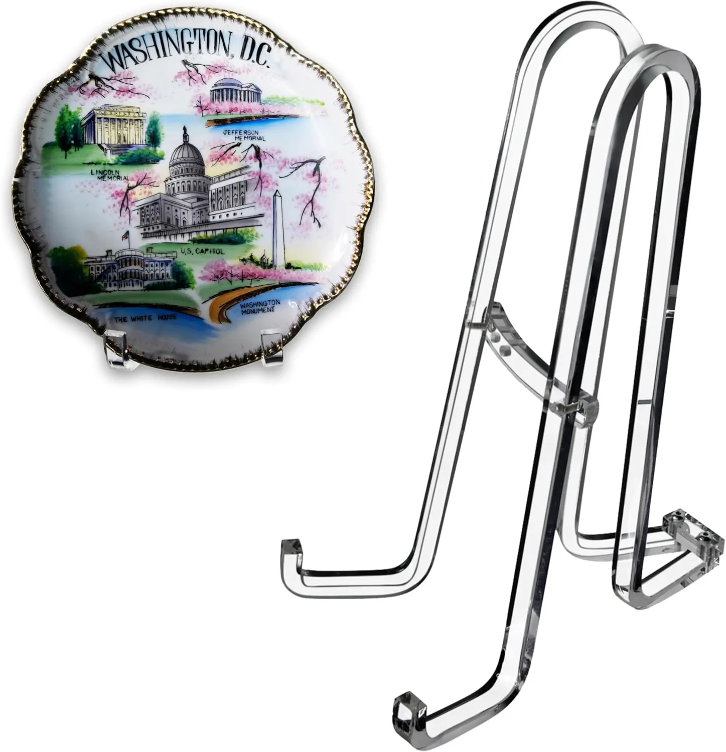 12 Inch  Plate Display Stand - Holder + Frame, Picture, Decorative Plate, Book, Photo Easel