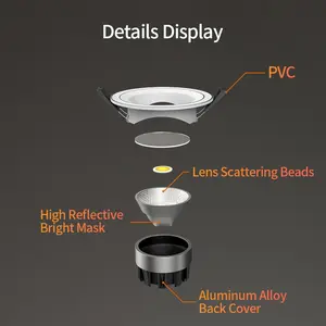 COB LED Embedded Deep Anti-Glare Cylinder Light, Ceiling Lamp, Durable COB Lighting Solution, Ideal for Indoor Use