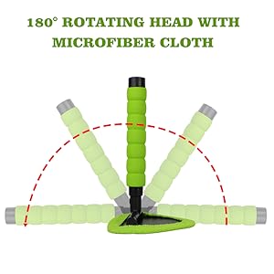 Windshield Cleaning Tool Microfiber Car Window Cleaner Extendable Handle Auto Glass Cleaner with Reusable Microfiber Pads Car Cleaning Tools