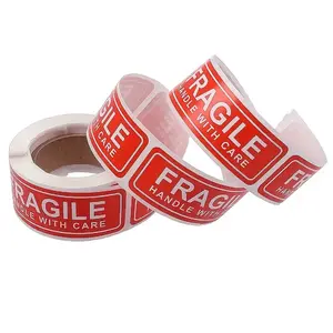 120 Stickers/roll Fragile Stickers, Handle with Care Warning Labels, Adhesive Shipping and Packaging Tags, Easy-To-Use Caution Signs