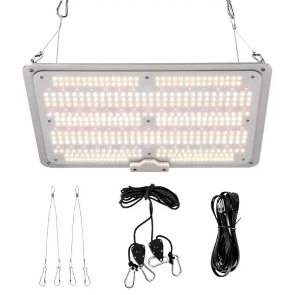 Gaomon 150W Full Spectrum LED Grow Light - Dimmable Quantum Board with Red & IR, Quiet Fanless, Energy Efficient, Low Heat, Adjustable Rope, Quick Setup, 11.81×15.74in, 120V US Plug for Indoor Plant Seedling Enhanced Growth, Yield Boosts, Veg, Boosts Yiel