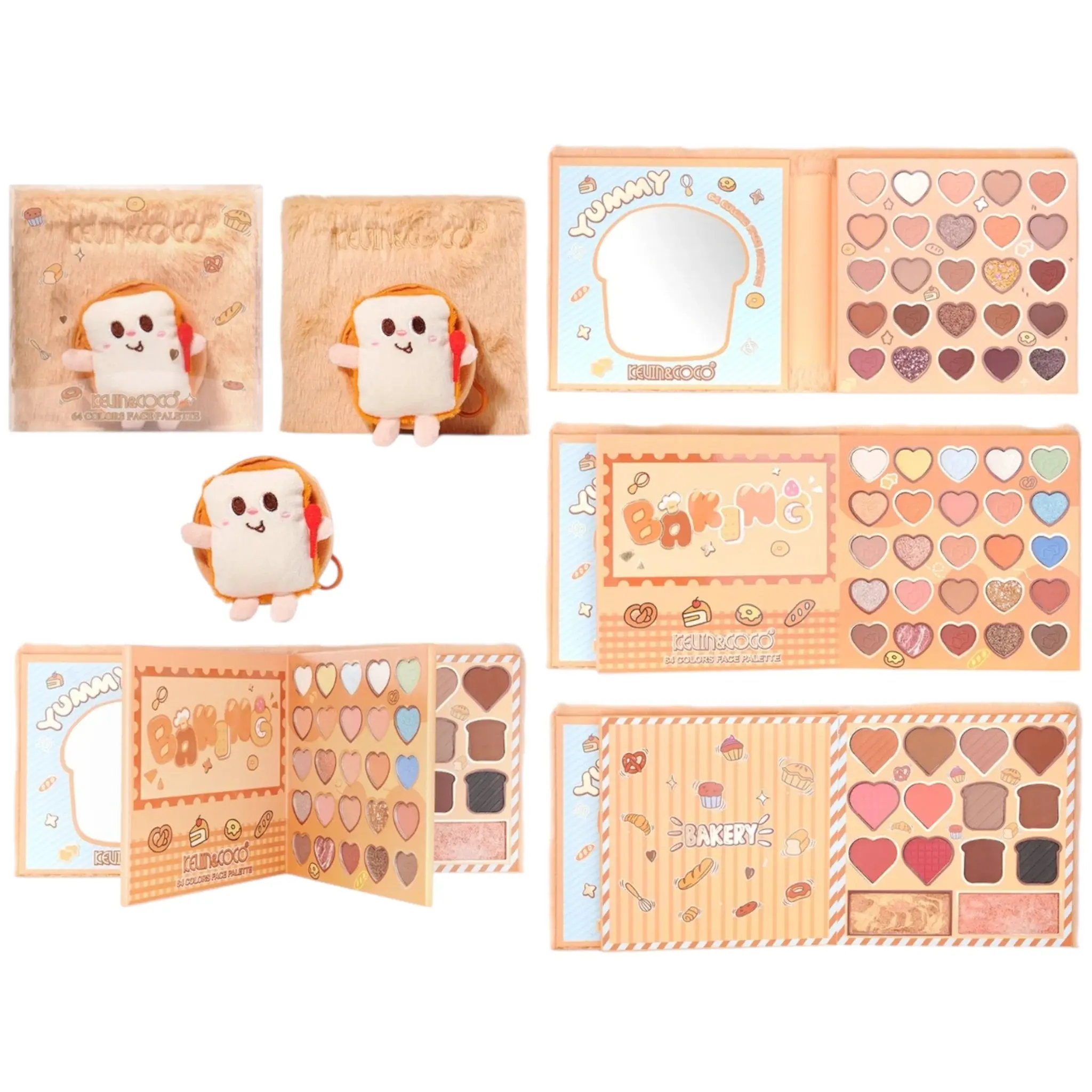 Kevin & Coco Plush Bread Eyeshadow Palette - Wholesale 6 Units (KC1635)