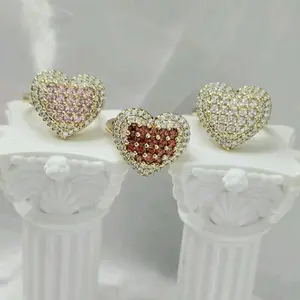 Anillos diseños corazones de zc en diferentes colores. Laminados de alta calidad