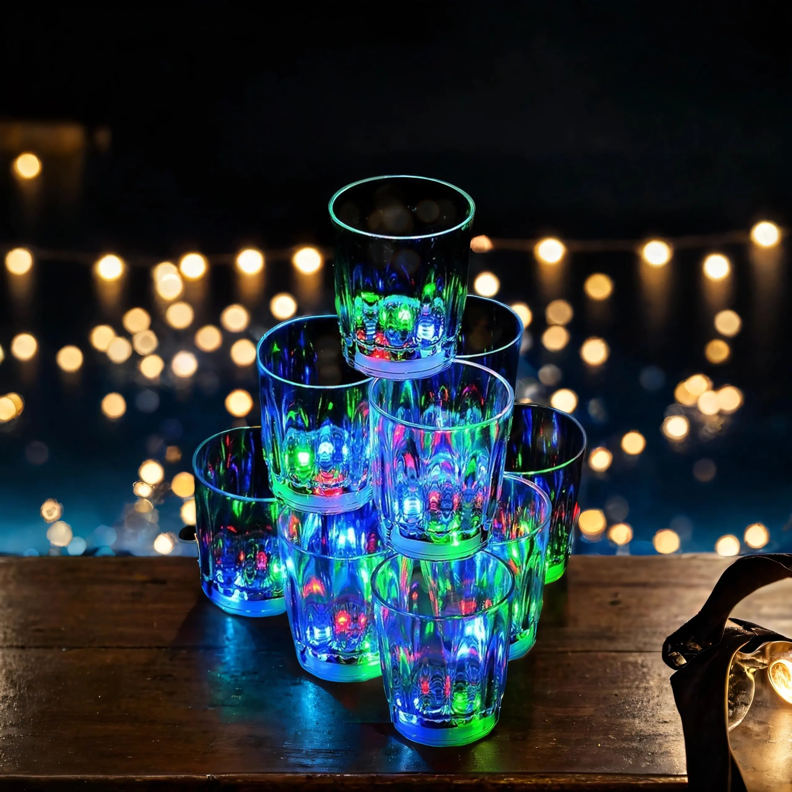 24 pcs 2 oz Flash Light up Cups Flashing Shots Glasses For New year party, Birthday party Festival