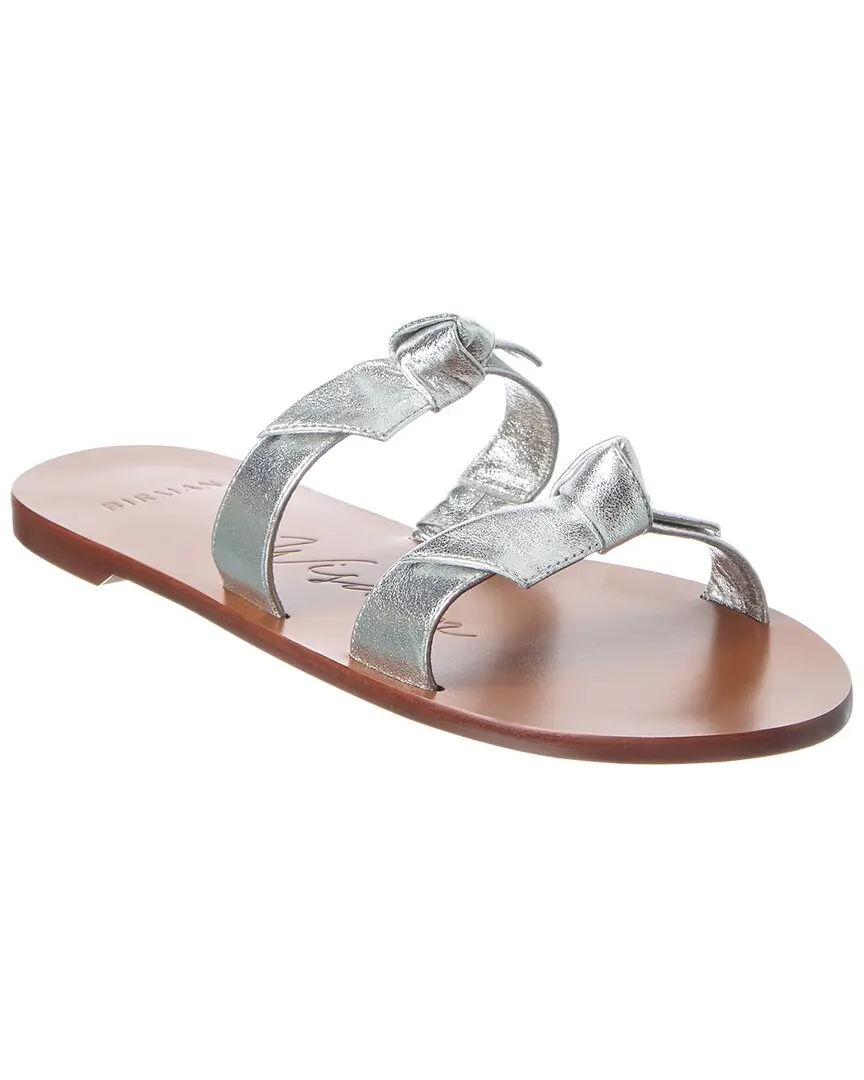 Alexandre Birman Clarita Holiday Season Leather Flat Sandal