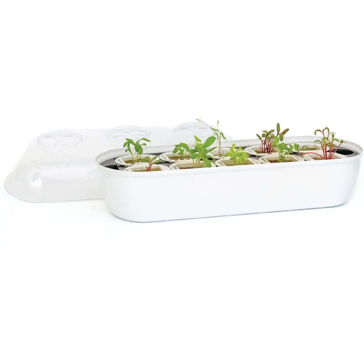 4.6" Wide Synthetic Seed Starter Tray, Indoor Garden Hydroponic Germination System with LED Grow Light, Compatible with Tower Gardens & Vertical Planters, Hand Cleanable
