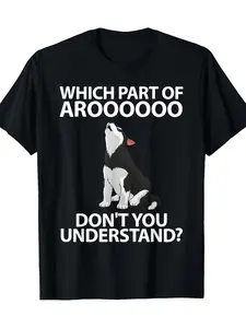 Interesting Siberian Husky Male And Female Puppy T-Shirt for Siberian Husky Enthusiasts