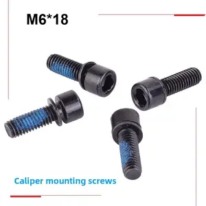 Disc brake caliper installation fixing screws, cog accessories, suitable for Shimona brake pads and brakes.M6*18