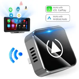 Wireless Carplay Adapter for IPhone&Android，No Latency，Fast Connection, Plug & Play,Hands-Free Call Wireless Adapter Electronic Charger Carplay Dongle