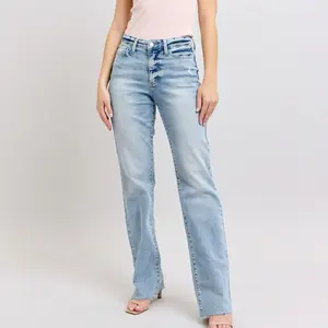 Judy Blue Light Wash Dad Jean