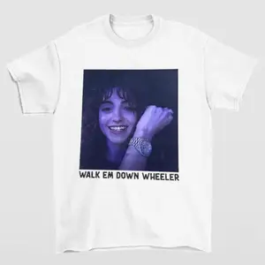 Graphic T-shirt Nancy Wheeler "Walk Em Down" Graphic Tee, Stranger Things Series Inspired Vintage Streetwear Shirt, Everyday Casual T-shirt, Retro Unisex Top, Never Outdated Fan TeeComfortable