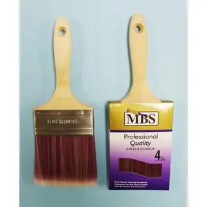 Professional Paint Brush 4" Width Wood Handle Interior/Exterior