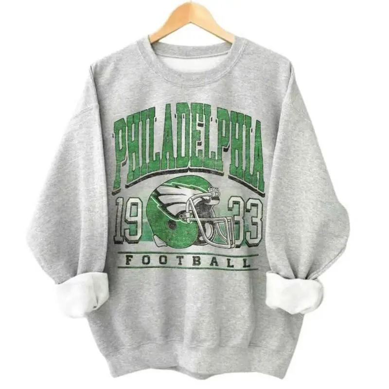 Vintage Philadelphia Football 1933 Sweatshirt, Retro Green Helmet Crewneck, Game Day Outfit, Hometown Fan Gift