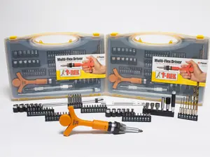 T-REX TOOL Co. Multi-Flex Ratcheting Driver Set 83-Piece Custom Box Kit for Professionals & DIY Enthusiasts with Versatile Tools