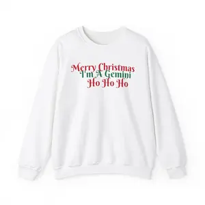 Merry Christmas I'm A Gemini Unisex Heavy Blend™ Crewneck Sweatshirt