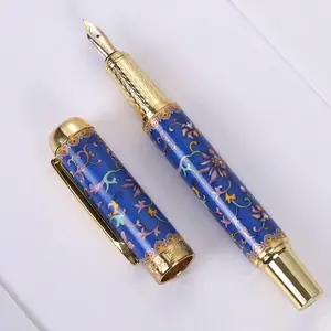 1 pc steel pen, 0.5 mm tip, built-in converter, high-end quality, refined craftsmanship, ceramic barrel, ceramic glaze color, gold-plated clip, suitable for students, holiday gifts, back-to-school season, birthday gifts, Christmas, Father’s Day, Mother’s