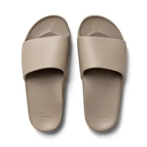 Arch Support Slides - Comfortable & Supportive Slippers for Women - Taupe - Archies Footwear