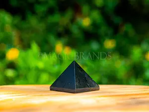 Shungite Polished Pyramid | EMF Protection| 5G Protection| Home Protection Crystal| Home Decor Crystal | Detox Crystal |Purification Crystal