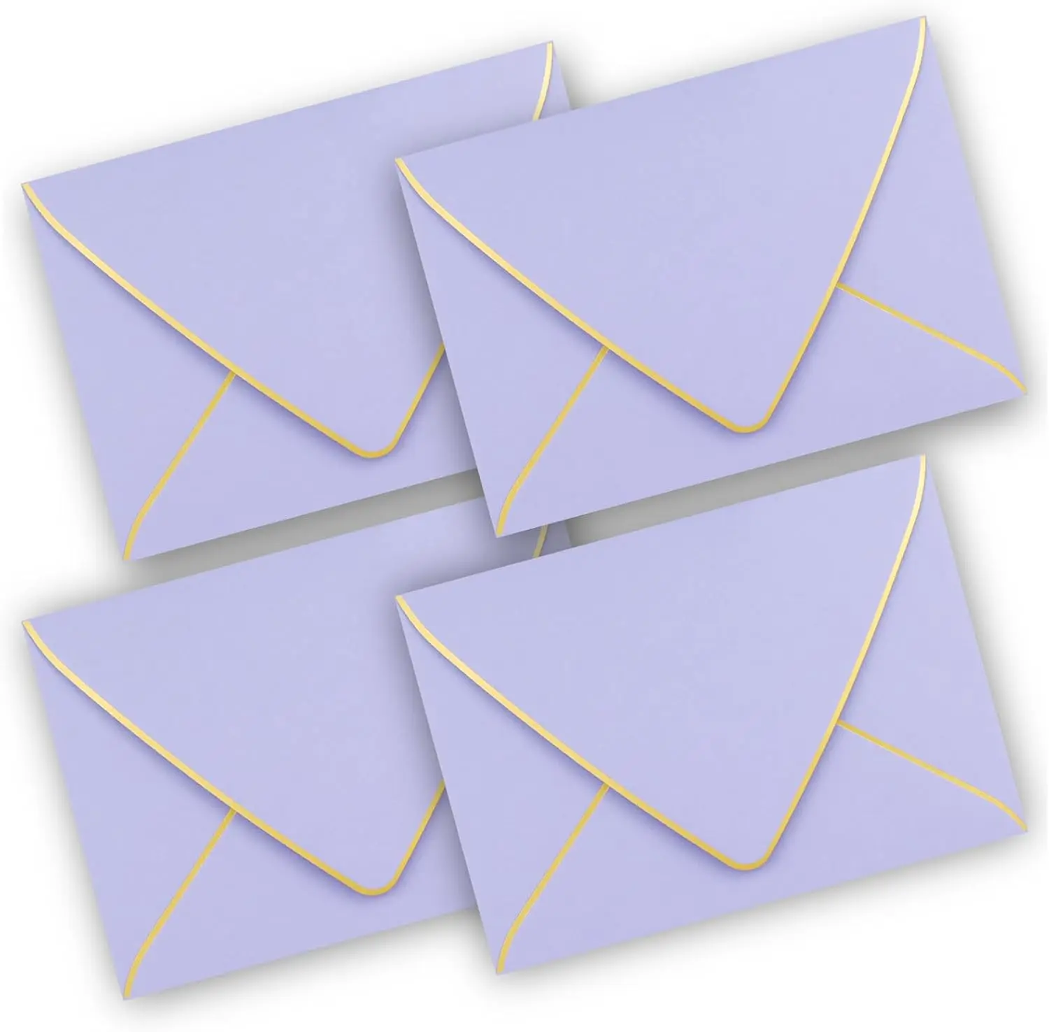 5x7 Envelopes for Invitations with  Border,V-Flap Envelopes 50 Pack,A7 Envelopes for Cards,Wedding,Invitations, Shower, Occasions(Purple)